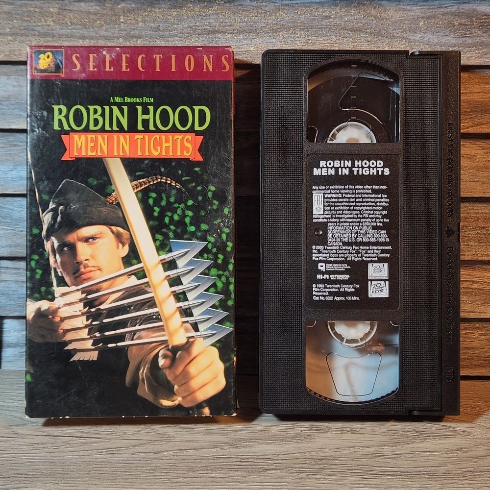 🔥 Robin Hood Men in Tights VHS Tape
